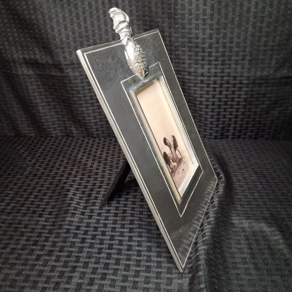 Mariposa Brillante Pineapple Picture Frame Silver Recycled Aluminum 4x6